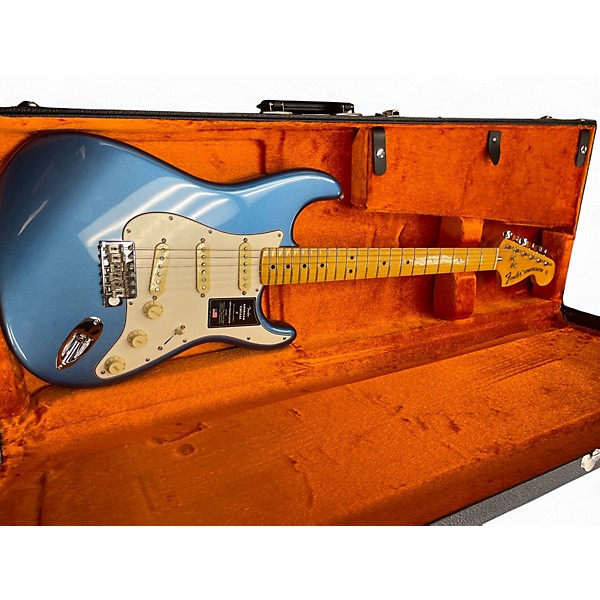 Used 2023 Fender AMERICAN VINTAGE II 1973 Lake Placid Blue Solid Body Electric Guitar