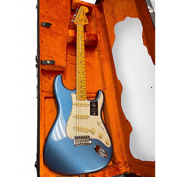 Used 2023 Fender AMERICAN VINTAGE II 1973 Lake Placid Blue Solid Body Electric Guitar