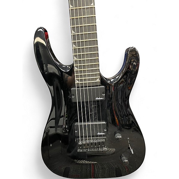 Used Jackson JS22-7 Dinky 7 String Black Solid Body Electric Guitar