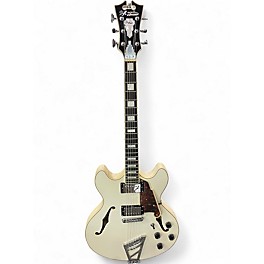 Used D'Angelico Premier Series DC WHITE SPARKLE Hollow Body Electric Guitar