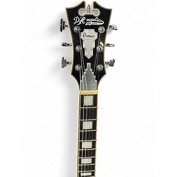 Used D'Angelico Premier Series DC WHITE SPARKLE Hollow Body Electric Guitar