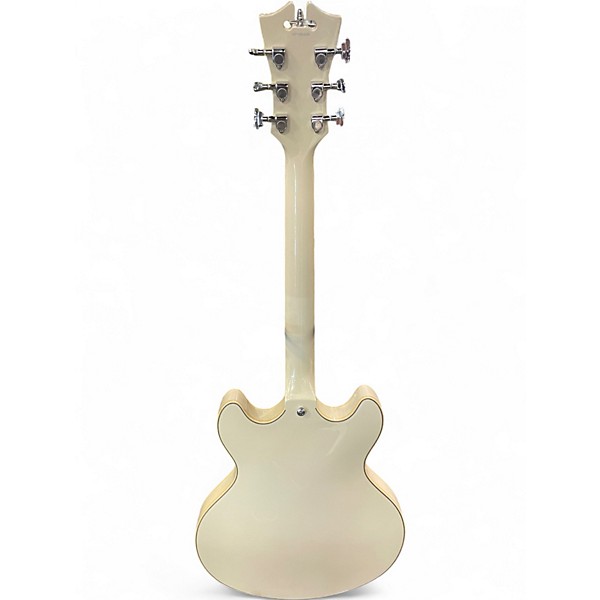 Used D'Angelico Premier Series DC WHITE SPARKLE Hollow Body Electric Guitar