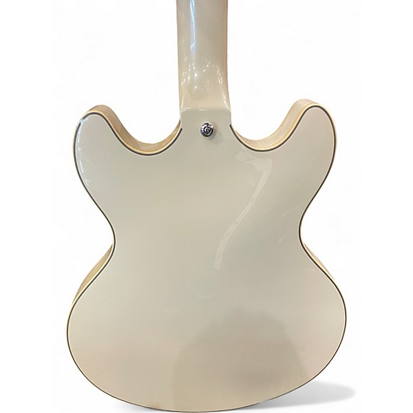 Used D'Angelico Premier Series DC WHITE SPARKLE Hollow Body Electric Guitar