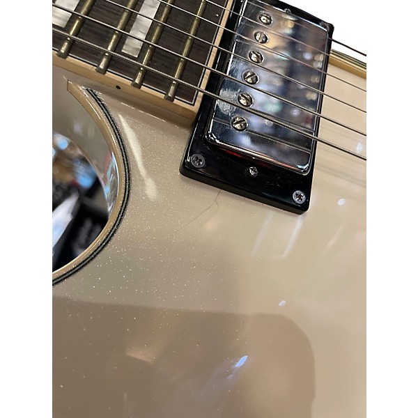 Used D'Angelico Premier Series DC WHITE SPARKLE Hollow Body Electric Guitar