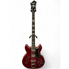 Used Hagstrom Viking Cherry Red Electric Bass Guitar