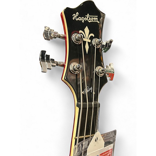 Used Hagstrom Viking Cherry Red Electric Bass Guitar