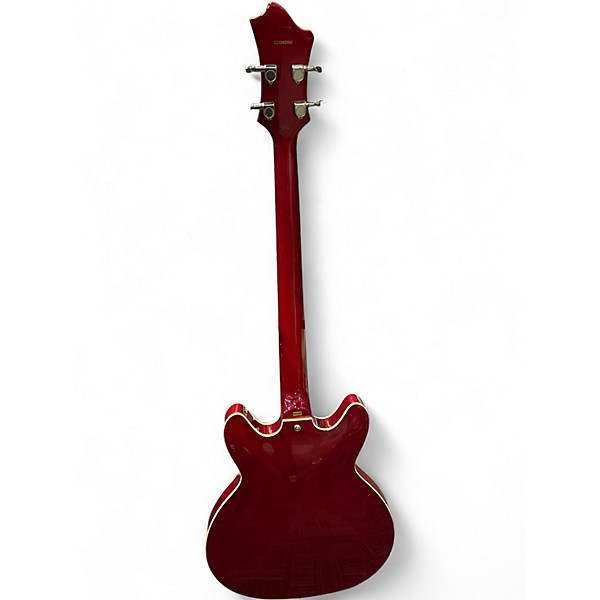 Used Hagstrom Viking Cherry Red Electric Bass Guitar