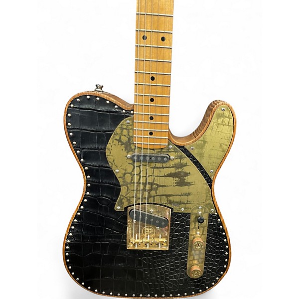 Used Paoletti Guitars NANCY LEATHER PWNO16T BLACK Solid Body Electric Guitar