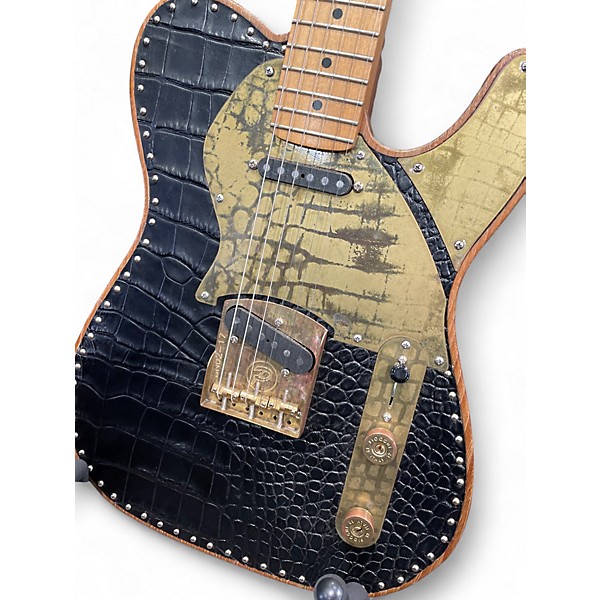 Used Paoletti Guitars NANCY LEATHER PWNO16T BLACK Solid Body Electric Guitar