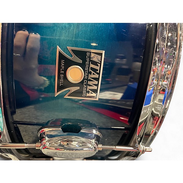 Used TAMA 6.5X14 Superstar Classic Snare Blue Lacquer Burst Drum