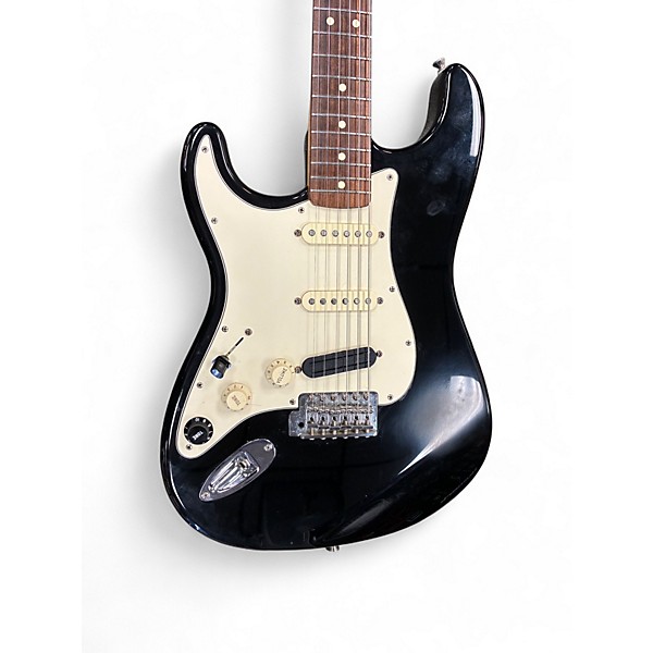 Used Fender Standard Stratocaster Left Handed Black Electric Guitar