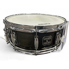 Used Gretsch Drums 5.5X14 Full Range Snare Trans Black Drum