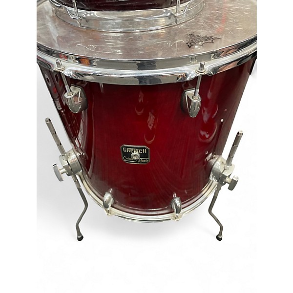 Used Gretsch Drums 3 Piece Catalina Maple Wine Red Drum Kit