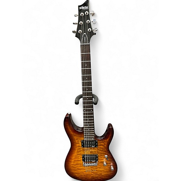 Used Schecter Guitar Research C6 PLUS Vintage Sunburst Solid Body Electric Guitar