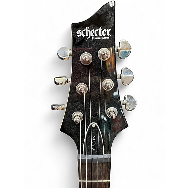 Used Schecter Guitar Research C6 PLUS Vintage Sunburst Solid Body Electric Guitar