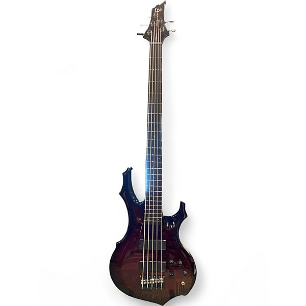 Used ESP LTD F1005 BLACK CHERRY BURST Electric Bass Guitar