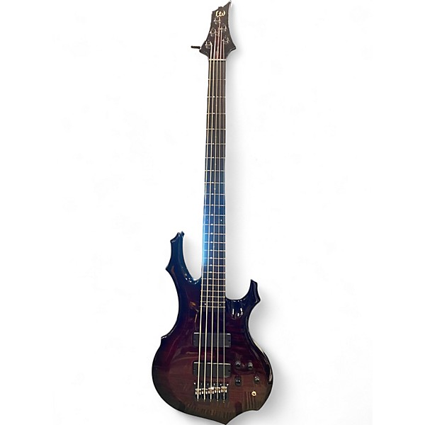 Used ESP LTD F1005 BLACK CHERRY BURST Electric Bass Guitar