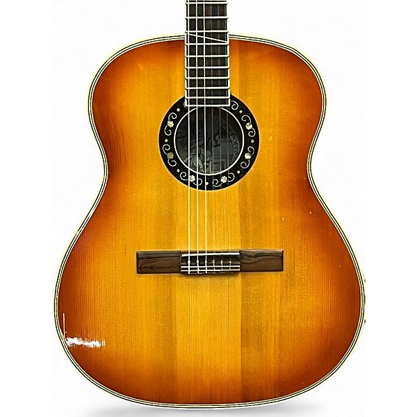 Vintage 1957 Hopf Jumbo Classical Cherry Sunburst Classical Acoustic Guitar