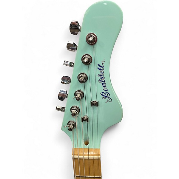 Used HardLuck Kings Bombshell Surf Green Solid Body Electric Guitar