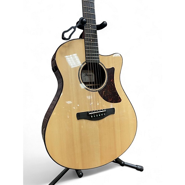 Used Ibanez AAM380CE Natural Acoustic Electric Guitar