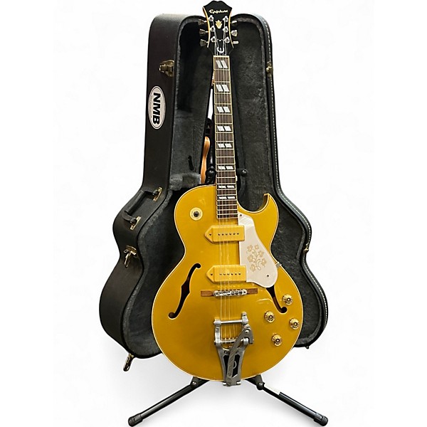 Used Epiphone ES295 Premium Gold Hollow Body Electric Guitar