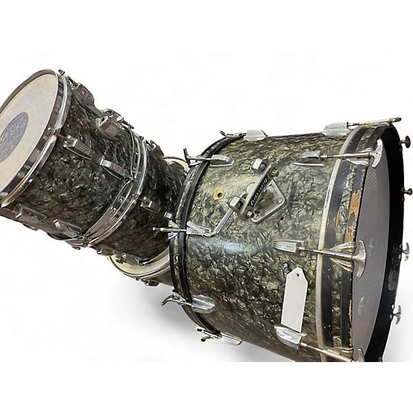 Vintage 1960s Ludwig 4 Piece VINTAGE Black Pearl Drum Kit