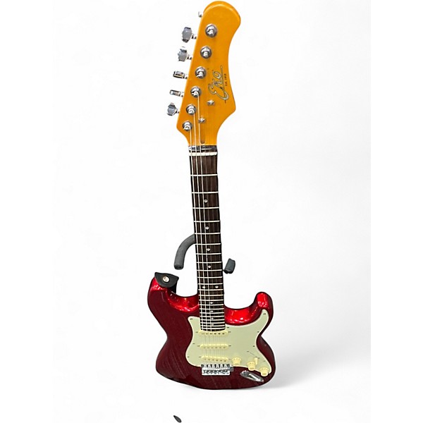 Used EKO Double Cut Red and White Solid Body Electric Guitar