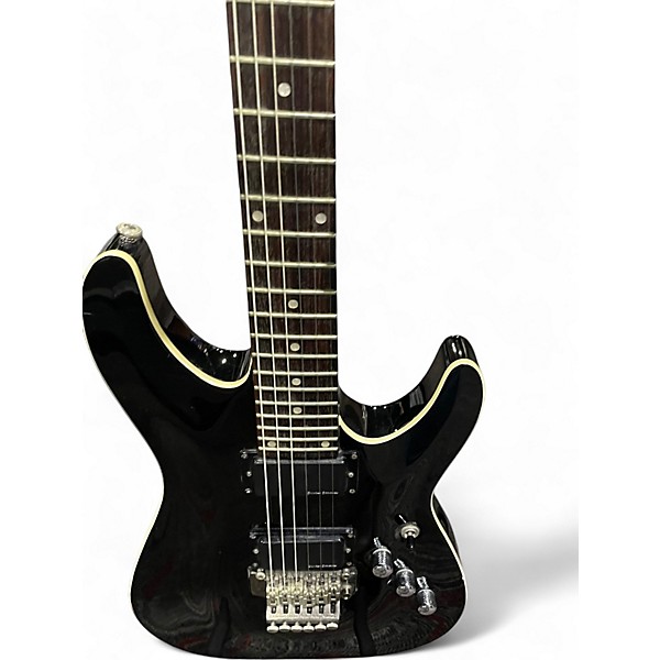 Used Schecter Guitar Research C1 Floyd Rose Special Black Solid Body Electric Guitar
