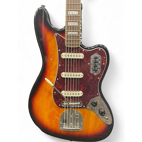 Used Squier Vintage Modified Bass VI Sunburst Electric Bass Guitar