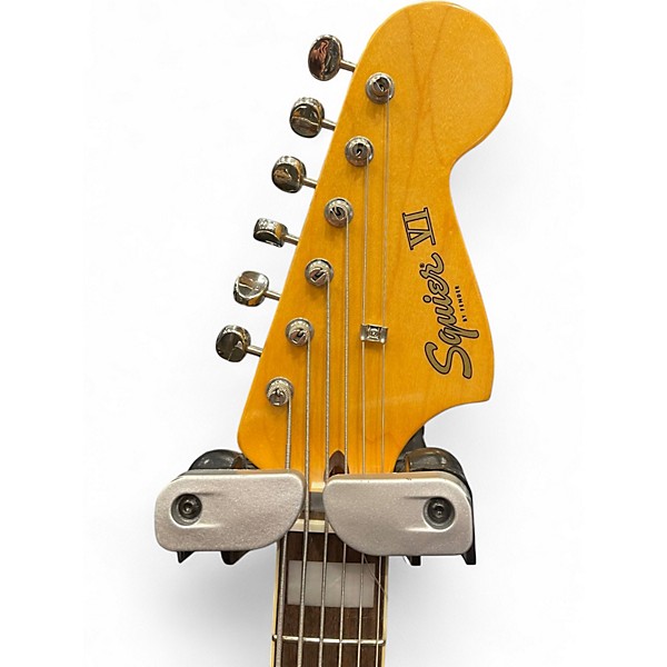 Used Squier Vintage Modified Bass VI Sunburst Electric Bass Guitar