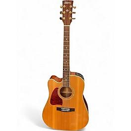 Used Ibanez AW100CE LH Natural Acoustic Electric Guitar