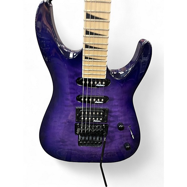 Used Jackson JS34Q Dinky Transparent Purple Solid Body Electric Guitar