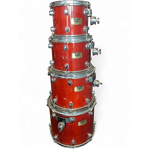 Used Mapex 6 Piece Saturn Pro Transparent Amber Drum Kit