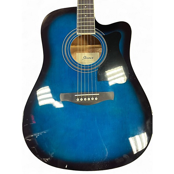 Used Ibanez V70CE Transparent Blue Acoustic Electric Guitar
