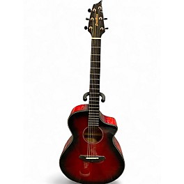 Used Breedlove Pursuit EX S Concert Crimson Red Burst Acoustic Electric Guitar