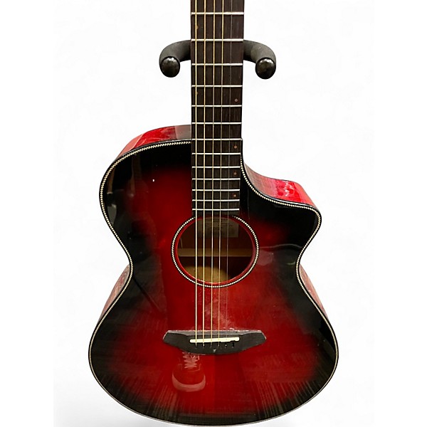 Used Breedlove Pursuit EX S Concert Crimson Red Burst Acoustic Electric Guitar