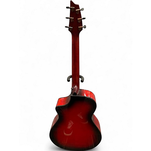 Used Breedlove Pursuit EX S Concert Crimson Red Burst Acoustic Electric Guitar