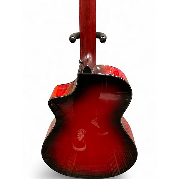 Used Breedlove Pursuit EX S Concert Crimson Red Burst Acoustic Electric Guitar