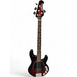 Used Ernie Ball Music Man Stingray 4 String Red to Black Fade Electric Bass Guitar