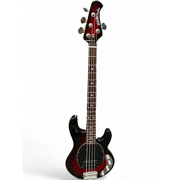 Used Ernie Ball Music Man Stingray 4 String Red to Black Fade Electric Bass Guitar