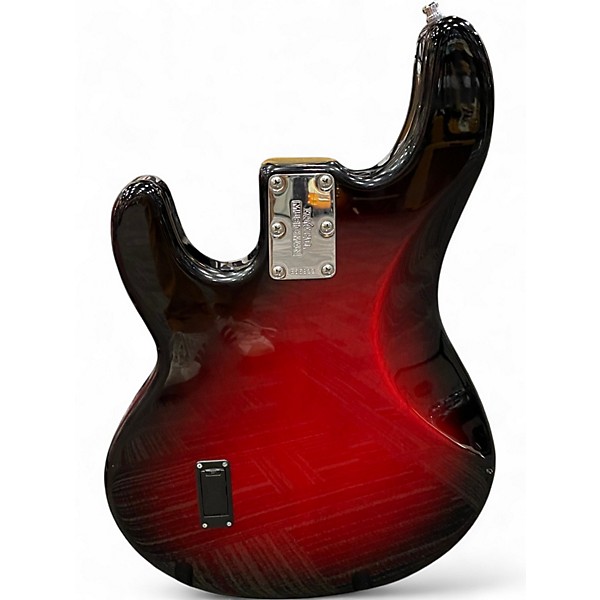 Used Ernie Ball Music Man Stingray 4 String Red to Black Fade Electric Bass Guitar