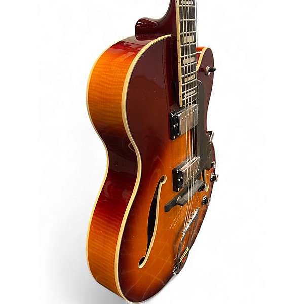 Used Hagstrom HJ600 2 Color Sunburst Hollow Body Electric Guitar