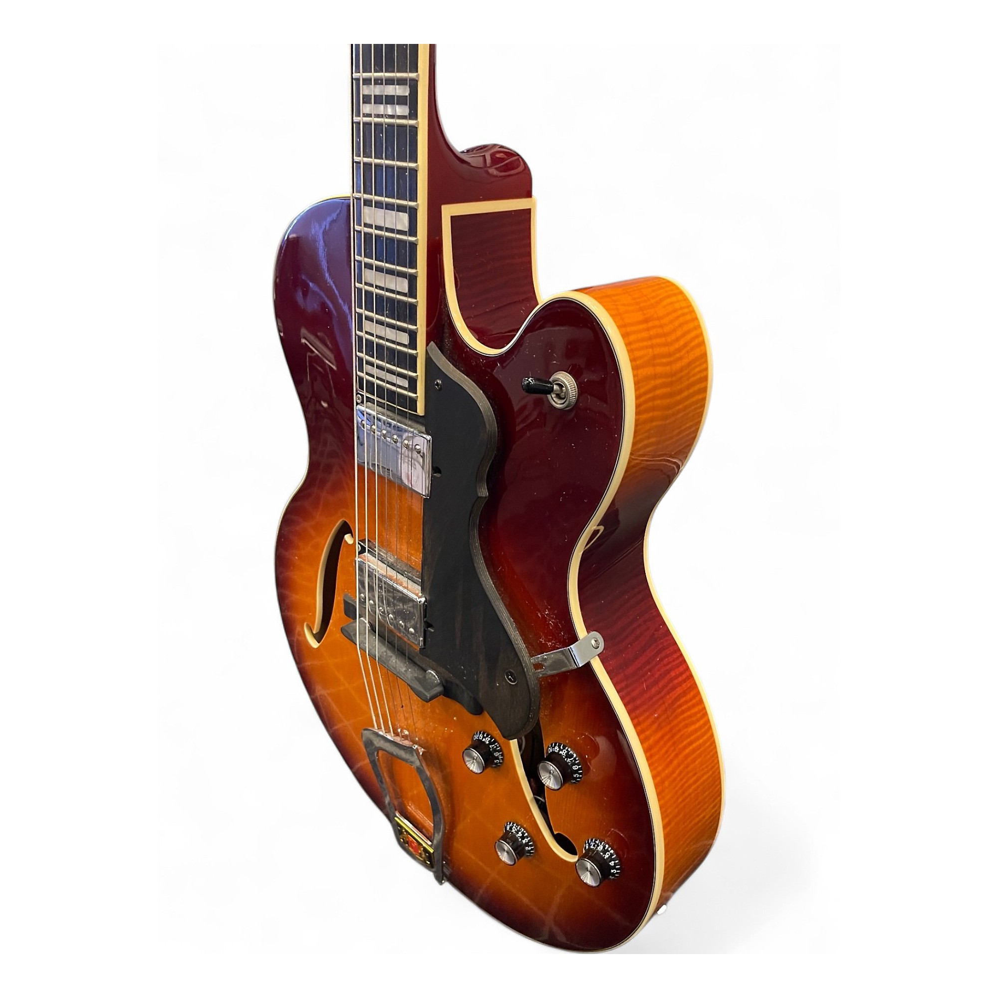 Used Hagstrom HJ600 2 Color Sunburst Hollow Body Electric Guitar 2