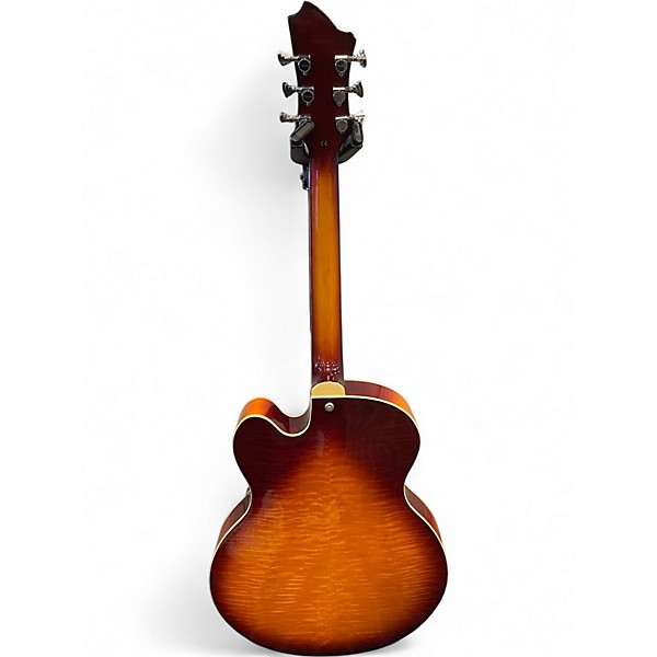 Used Hagstrom HJ600 2 Color Sunburst Hollow Body Electric Guitar