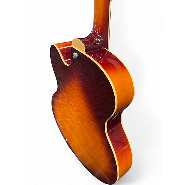 Used Hagstrom HJ600 2 Color Sunburst Hollow Body Electric Guitar