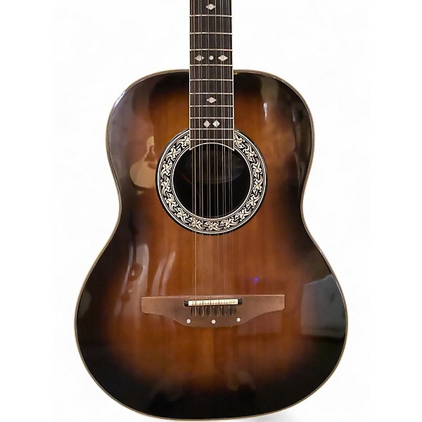 Used Ovation Glen Campbell Model 1618 Sunburst 12 String Acoustic Electric Guitar