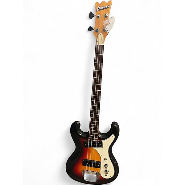 Vintage 1970s Univox Hi-Flier Bass 3 Tone Sunburst Electric Bass