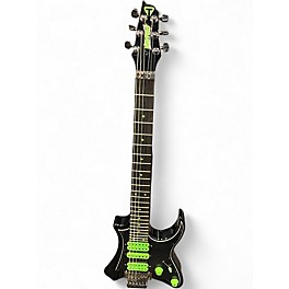 Used Traveler Guitar Vaibrant 88 BLACK AND GREEN Solid Body Electric Guitar