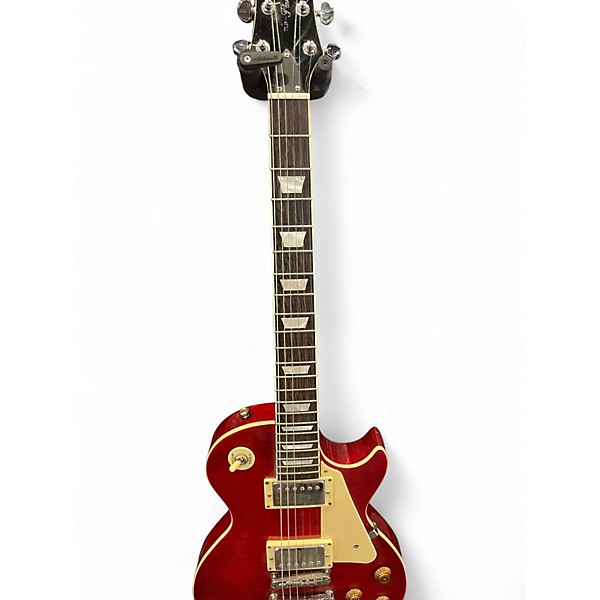 Used Tagima TLP-FLAMED Candy Apple Red Solid Body Electric Guitar