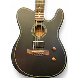 Used Fender Acoustasonic Player Telecaster MATTE BLACK Acoustic Electric Guitar